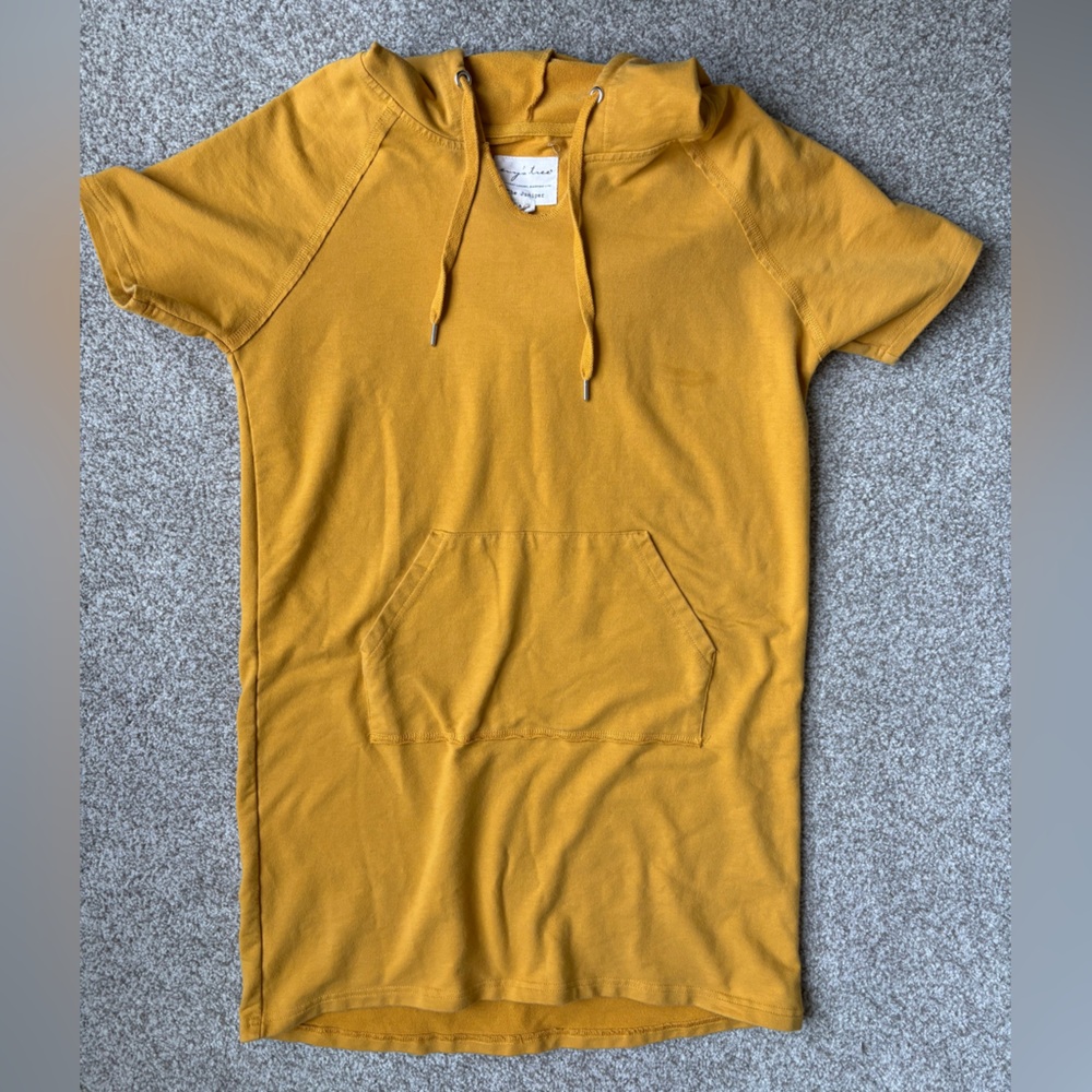 Evy's Tree Mustard Yellow Hoodie Dress